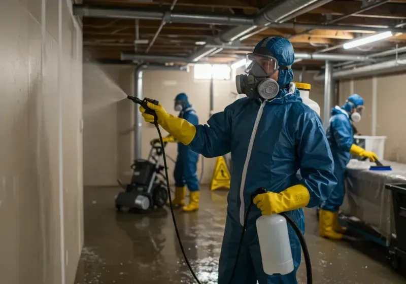 Basement Sanitization and Antimicrobial Treatment process in Oakbrook, KY